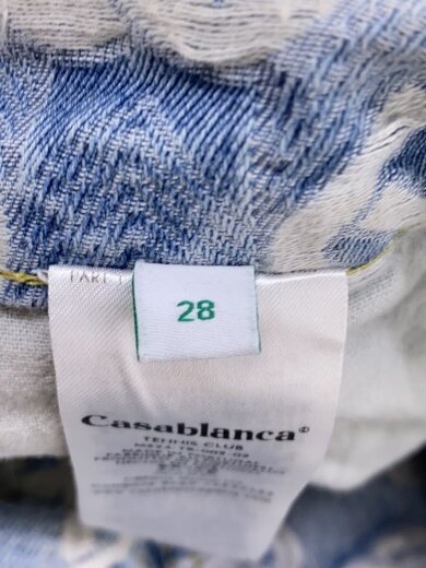 商品画像：カサブランカ/ストレートパンツ/28/コットン/インディゴ/ブルー/総柄/MS24-TR-002-02 5