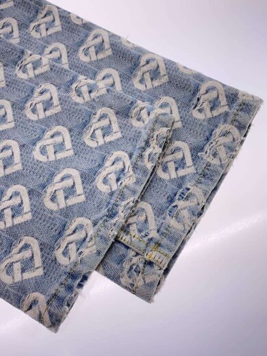 商品画像：カサブランカ/ストレートパンツ/28/コットン/インディゴ/ブルー/総柄/MS24-TR-002-02 7