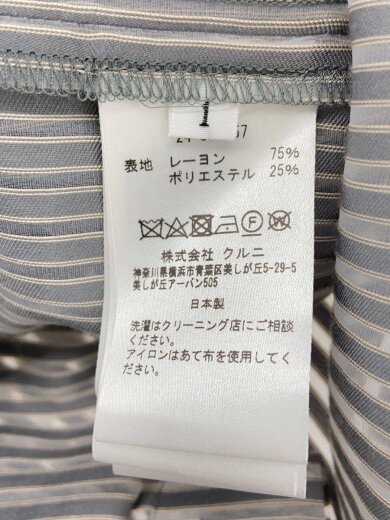 商品画像：半袖シャツ/1/レーヨン/GRY/ストライプ/24-SS-057 4