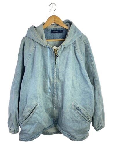 商品画像：フーデッドデニムジャケット/L/デニム/IDG/221-1527 1