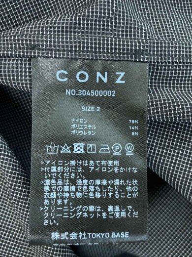 商品画像：CONZ/フーディーシャツ/2/ナイロン/BLK/チェック/304500002 4