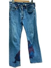 ブーツカットパンツ/32/デニム/IDG/リメイク