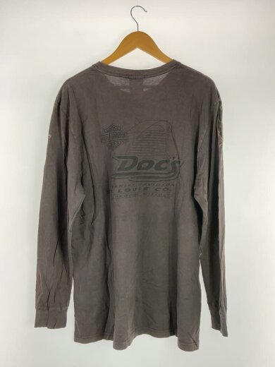 商品画像：長袖Tシャツ/L/コットン/GRY/スカル/フェード 2