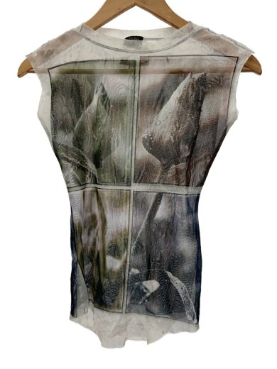 画像：Jean Paul GAULTIER HOMMEノースリーブカットソー/--/--/GRN/シアー/パワーネット1