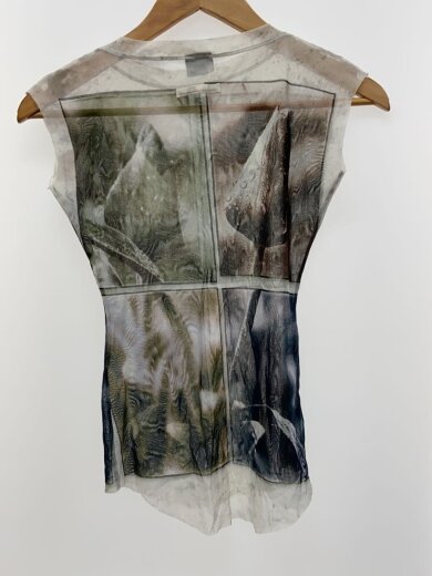 画像：Jean Paul GAULTIER HOMMEノースリーブカットソー/--/--/GRN/シアー/パワーネット2