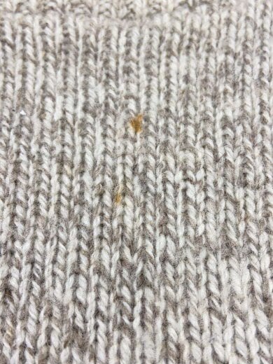 商品画像：ニット・セーター(厚手)/L/--/BEG/80s-90s/USA製/フロント汚れ/毛玉有 6