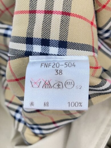 商品画像：トレンチコート/38/コットン/BEG/FNF20-504/90s 4