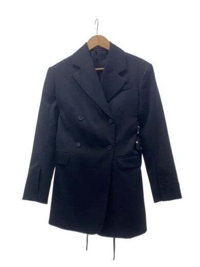 商品画像：ジャケット/--/ウール/BLK/ベルテッドウールブレザー 1