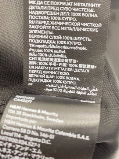 商品画像：ジャケット/--/ウール/BLK/ベルテッドウールブレザー 5