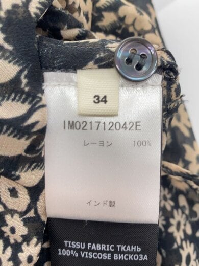 商品画像：長袖ワンピース/34/レーヨン/BLK/花柄/IM021712042E// 4