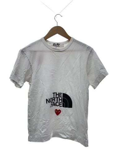 商品画像：Tシャツ/S/コットン/WHT/AE-T202/PLAYハートロゴT 1