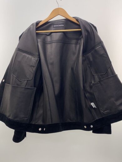 商品画像：レザージャケット・ブルゾン/XL/牛革/BLK/無地/24FW-WMO-BL08 3