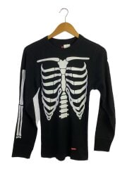 Bones Thermal Crew/トップス/S/コットン/BLK/Hanes/BEEFY