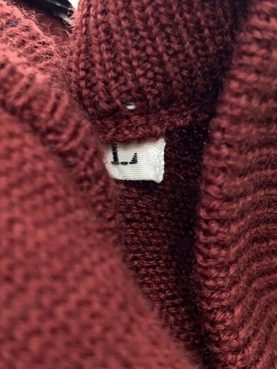 商品画像：カーディガン(薄手)/L/ウール/BRD/無地 4