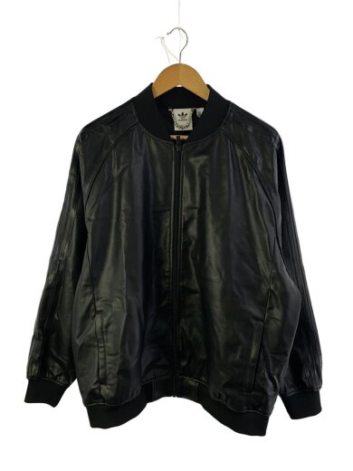 商品画像：SST TRACK TOP/ジャケット/2L/フェイクレザー/BLK/無地/JC8220 1