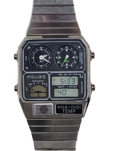 商品画像：クォーツ腕時計/デジタル/ステンレス/BLK/SLV/8989-S111609 1