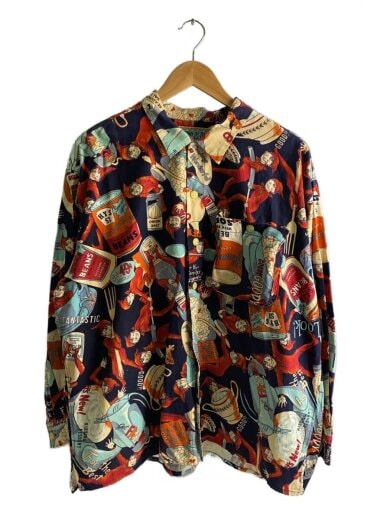 商品画像：長袖シャツ/--/コットン/マルチカラー/総柄 1