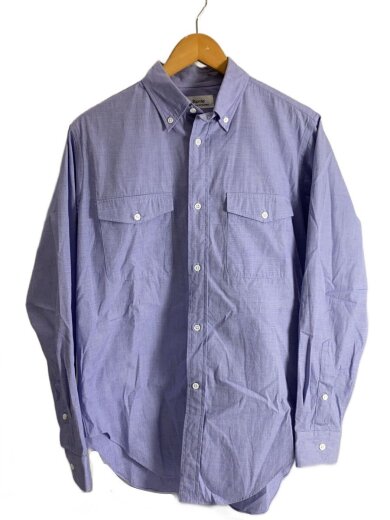 商品画像：長袖シャツ/--/コットン/BLU/無地/RRS1001 1