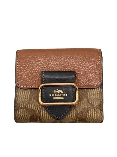 商品画像：スモールモーガンウォレット/レザー/CML/レディース/CF472/カラーブロックシグネチャーキャンバス 1