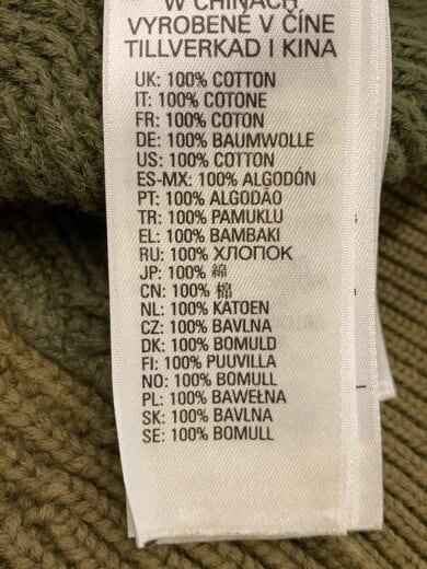 商品画像：ニット・セーター(厚手)/L/コットン/KHK/無地 4