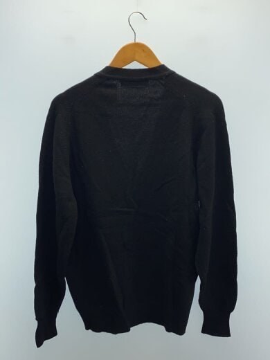 商品画像：カーディガン(厚手)/42/ウール/BLK/無地/赤ロゴ刺繍/スコットランド製// 2