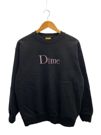 商品画像：スウェット/S/コットン/BLK/無地/正面紫ロゴ刺繍 1