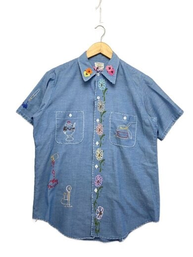 商品画像：半袖シャツ/--/ポリエステル/BLU 1