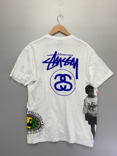 商品画像：Tシャツ/L/コットン/WHT/背面ロゴ青プリント/正面4スカル/サイドクラウン/ゼブラBOY// 2