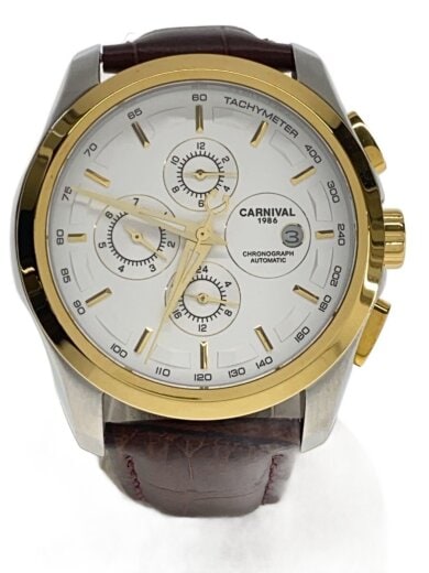商品画像：CARNIVAL/自動巻腕時計/アナログ/レザー/BRW/BRW/SS/8659G 1
