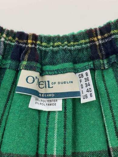 商品画像：ロングスカート/36/ウール/GRN/チェック 4