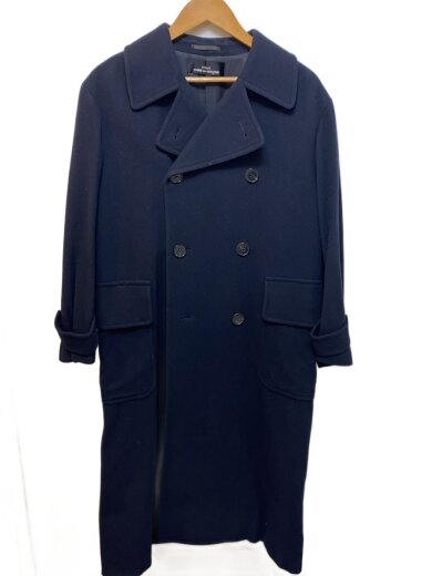 商品画像：ロングコート/90s/ウール/ネイビー/無地 1