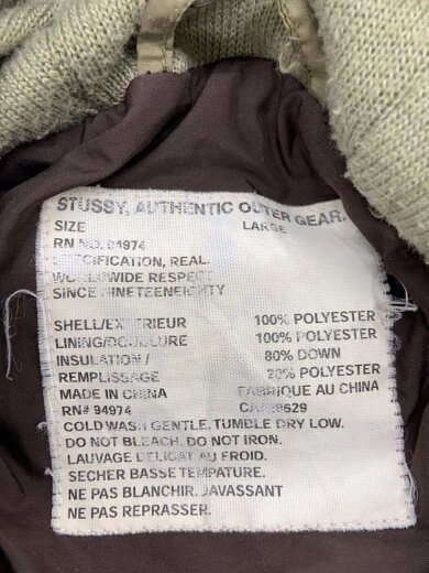商品画像：ダウンジャケット/リップストップ/L/ポリエステル/カーキ 3