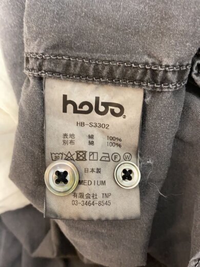 商品画像：COTTON BROAD CHARCOAL DYED LS SHIRT/コットン/グレー/HB-S3302 4