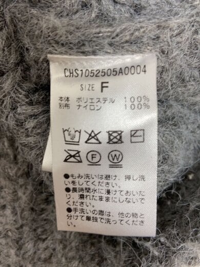 商品画像：ニット・セーター(厚手)/FREE/ポリエステル/GRY/CHS1052505A0004 4