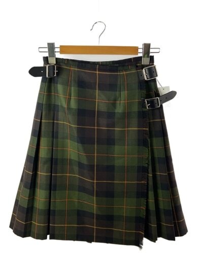 商品画像：スカート/--/ウール/グリーン/チェック/IR-003// 1