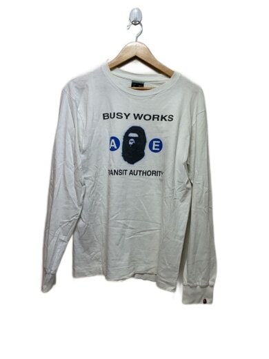 商品画像：長袖Tシャツ/M/コットン/ホワイト 1