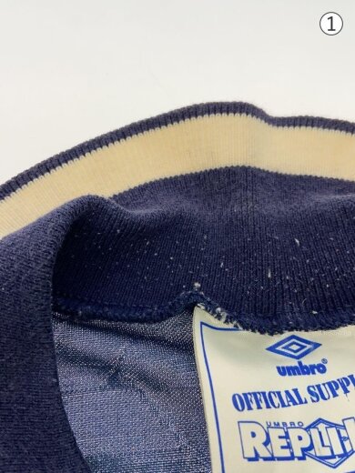 商品画像：90s/カットソー/スコットランド代表/ポリエステル/NVY/総柄 6