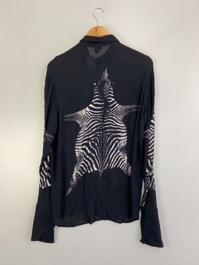 商品画像：長袖シャツ/48/レーヨン/BLK/無地 2