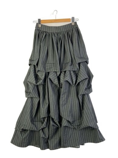 商品画像：loin nuit/ロングスカート/FREE/ポリエステル/GRY/ストライプ/ln555022bw 1