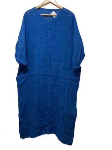 商品画像：半袖ワンピース/FREE/コットン/ブルー/無地/BEZ1021609A0012 1