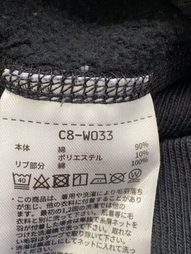 商品画像：スウェット/M/コットン/BLK/c8-w033// 3