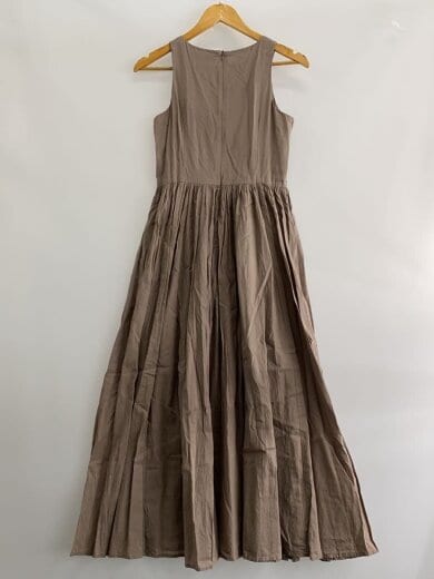商品画像：夏のレディのドレス/ノースリーブワンピース/コットン/ベージュ// 2