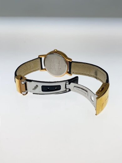 商品画像：ソーラー腕時計/アナログ/レザー/GLD/BLK/V137-KHT0// 4