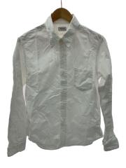 オックスフォードシャツ長袖シャツ/16/コットン/WHT