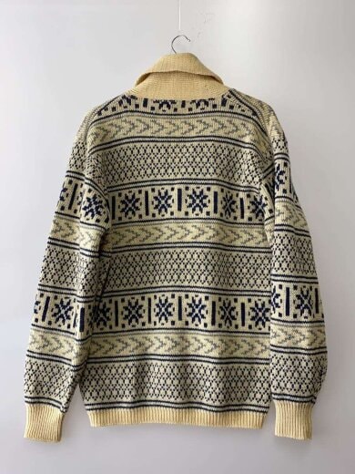 商品画像：ニット・セーター(厚手)/L/ウール/IVO/総柄 2