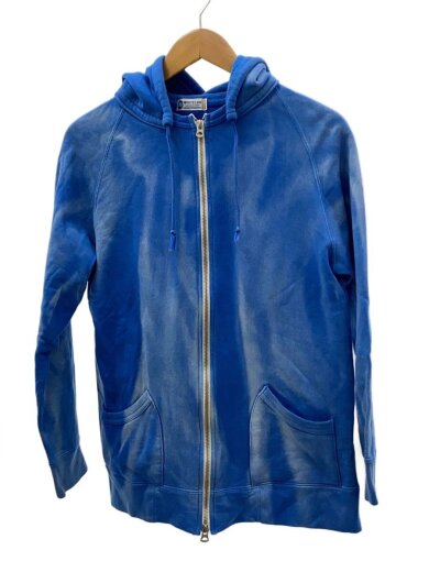 商品画像：ジップパーカー/46/コットン/BLU/無地 1