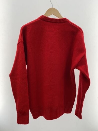 商品画像：ハートAロゴクルーネックニット/ニット・セーター(厚手)/--/ウール/RED/無地 2
