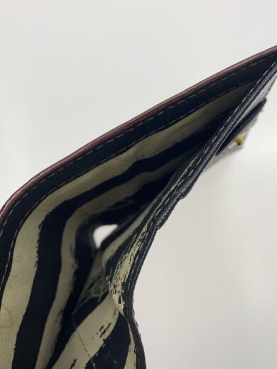 商品画像：2つ折り財布/レザー/BLK/無地/メンズ/3218c9k/小銭入れ汚れ 6