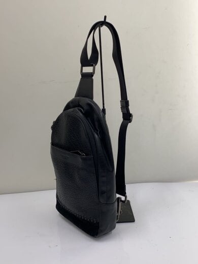 商品画像：ショルダーバッグ/レザー/BLK/無地/F11236// 2