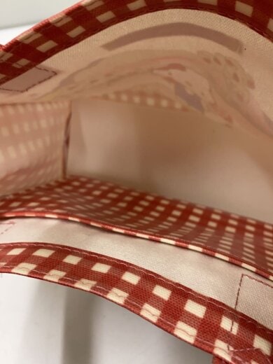 商品画像：ハンドバッグ/--/RED/チェック/01adz814/×HELLO LITTY/スモールブックバック 4